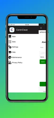 CenteiCleanアプリケ-ションスマホ画面
